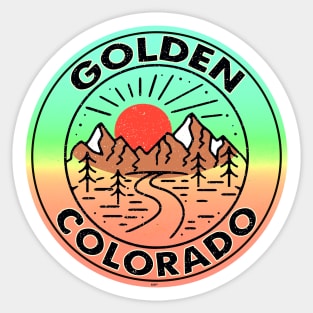 Golden Colorado Lookout Mountain Buffalo Bill Zipline Sticker